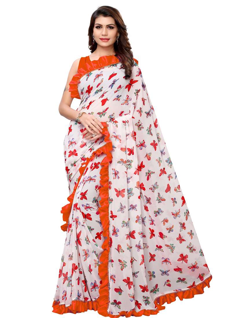 conversational printed saree  with blouse