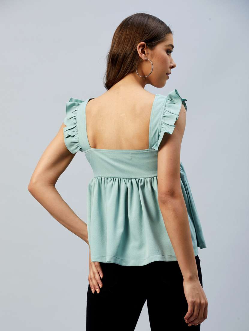women's peplum square neck top - 18293738 -  Standard Image - 2
