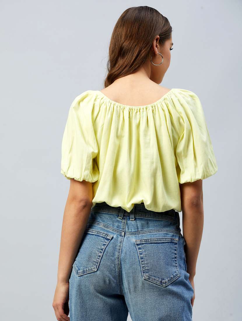 women's crop round neck top - 18293739 -  Standard Image - 2