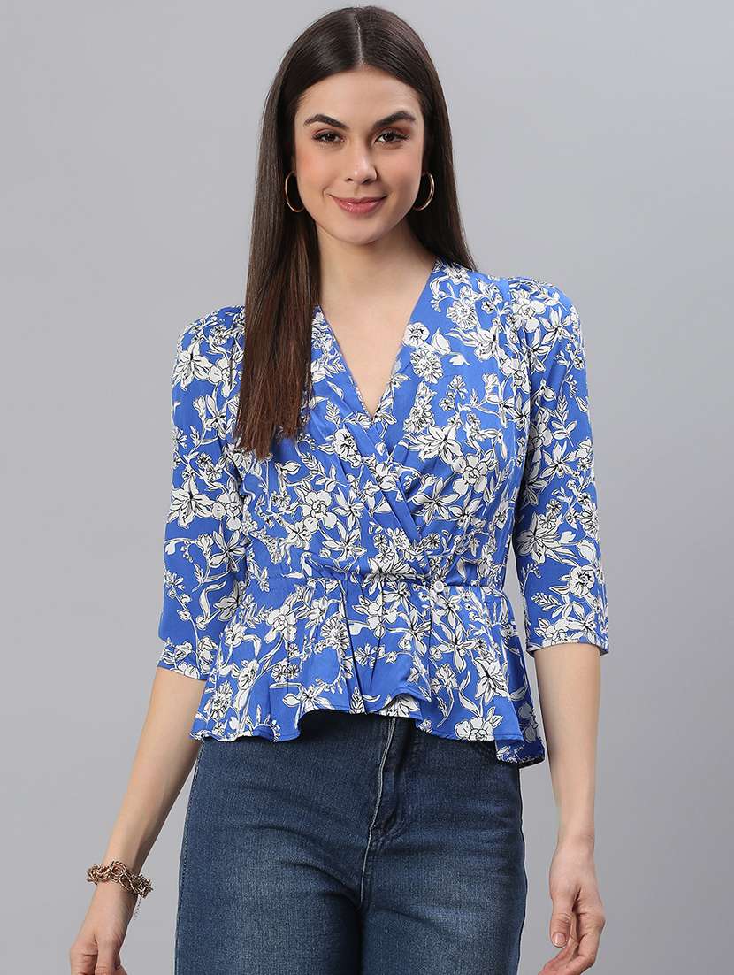 v-neck floral top