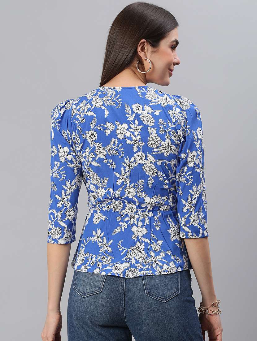 v-neck floral top - 18293793 - Standard Image - 2