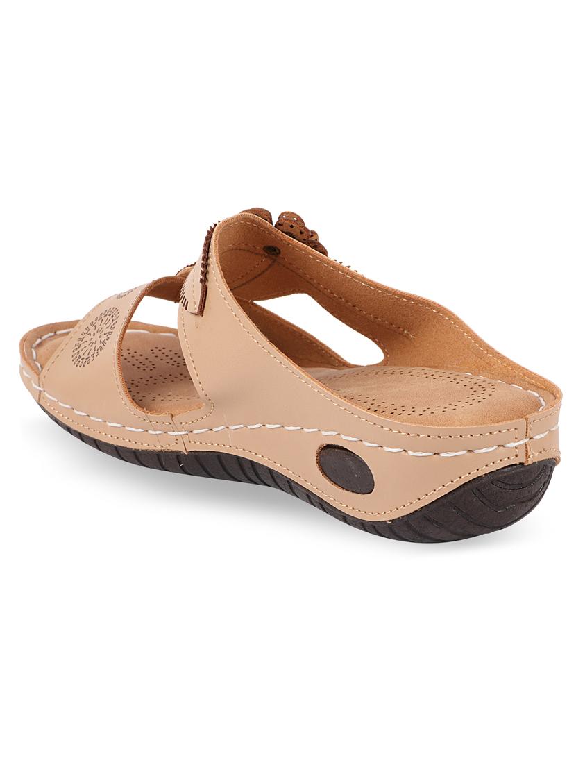 beige synthetic sandals - 18293871 - Standard Image - 2