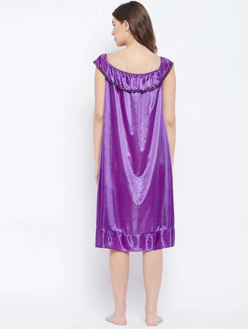 contrast detail solid sleepshirts - 18294240 - Standard Image - 2