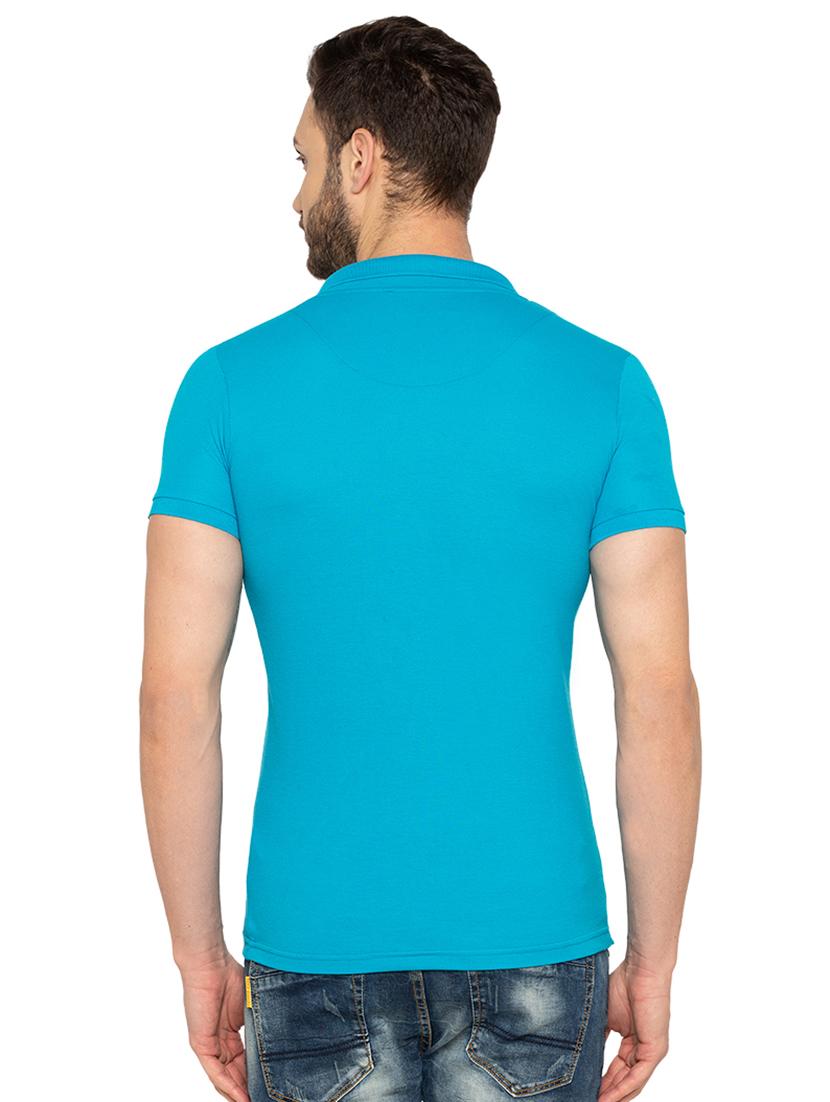 turquoise solid polo t-shirt - 18294282 - Standard Image - 2