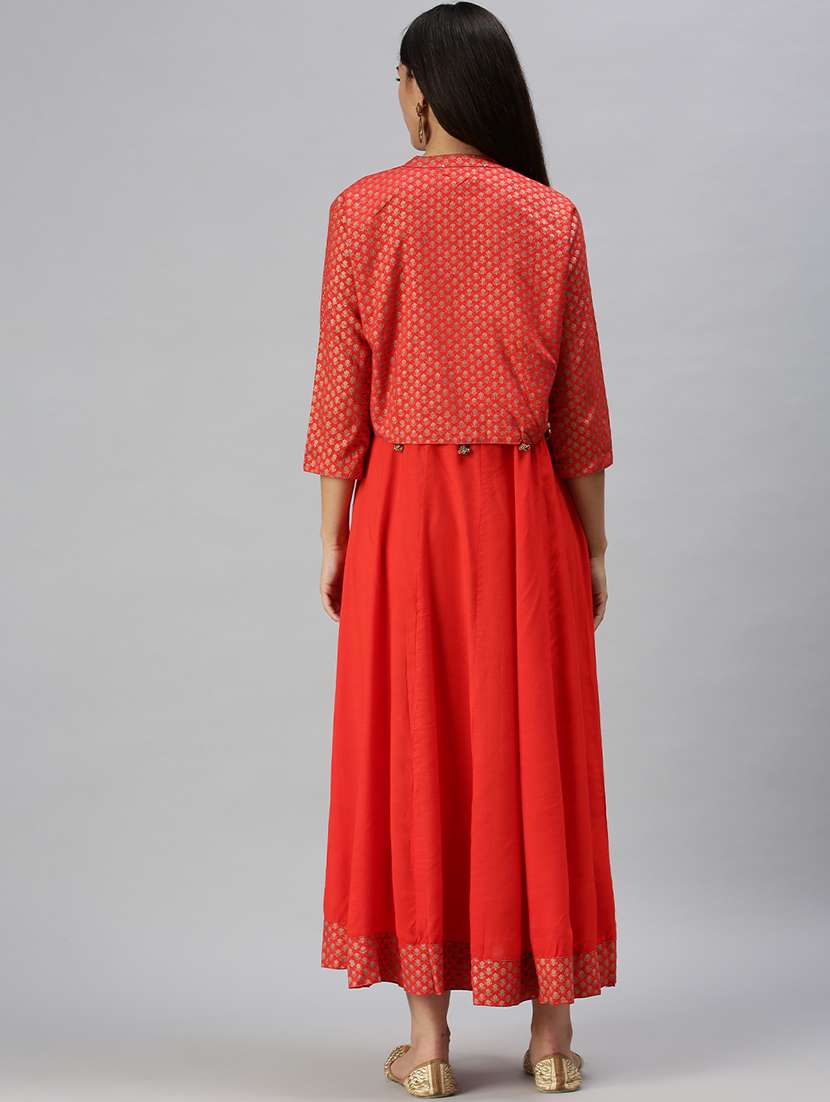 women's kurta with jacket kurta - 18294538 -  Standard Image - 2