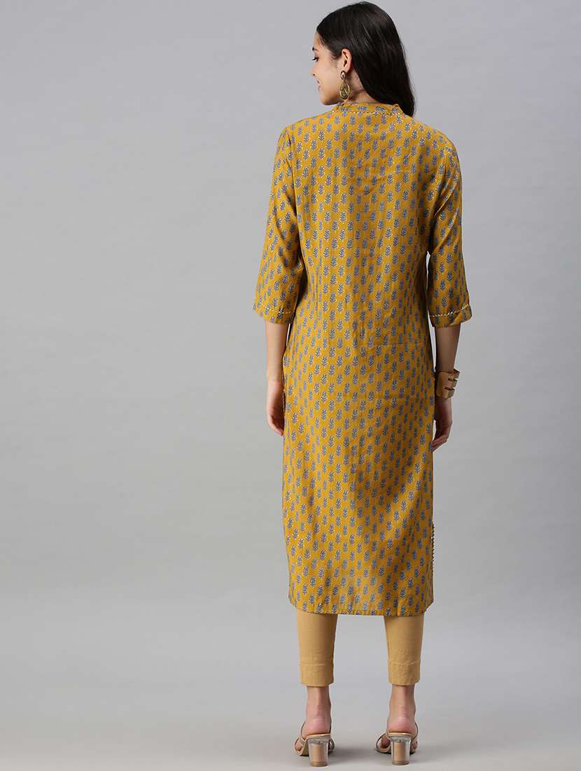 women's straight kurta - 18294569 - Standard Image - 2