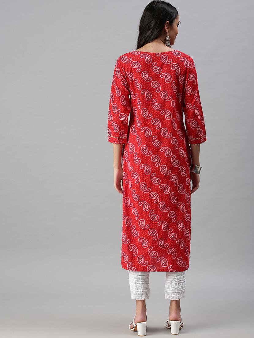 women's straight kurta - 18294575 - Standard Image - 2