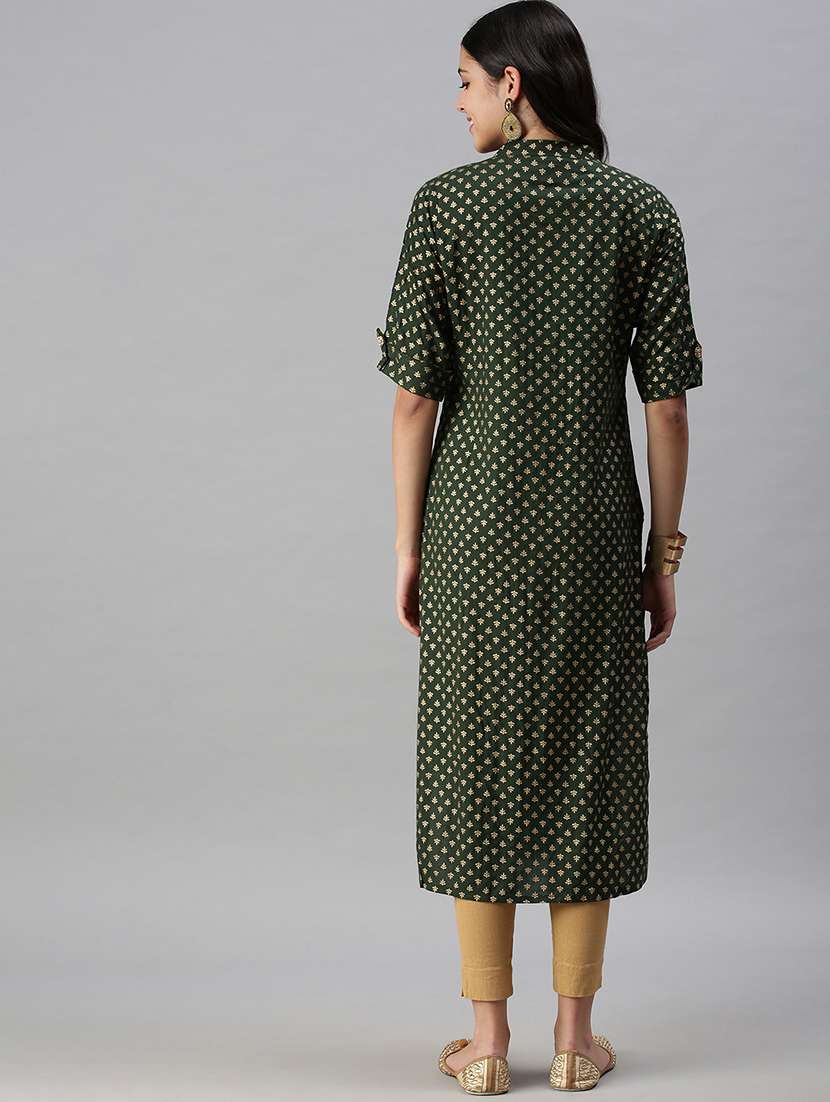 women's straight kurta - 18294577 - Standard Image - 2