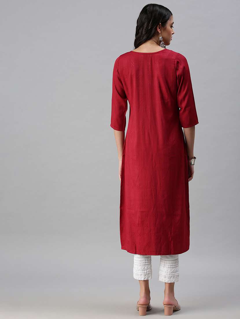 women's straight kurta - 18294585 -  Standard Image - 2