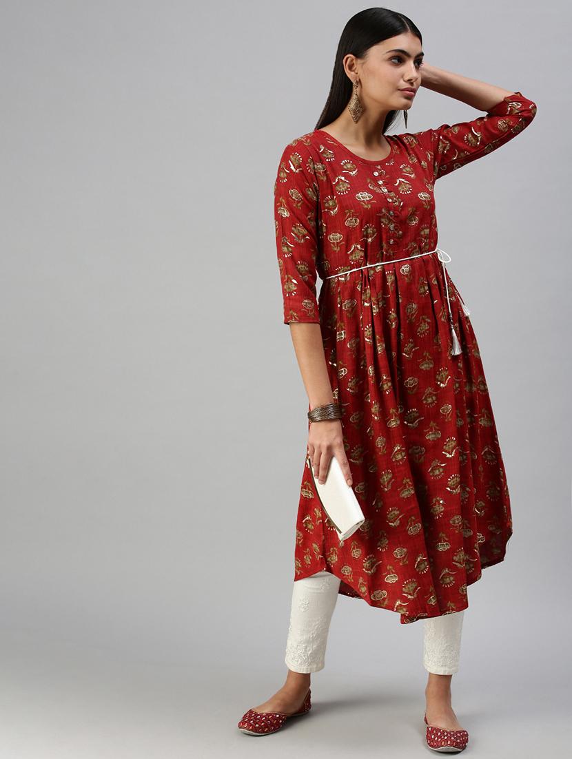 women's flared kurta - 18294602 - Standard Image - 2