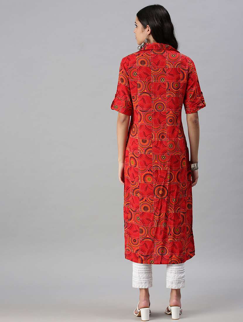 women's straight kurta - 18294626 -  Standard Image - 2