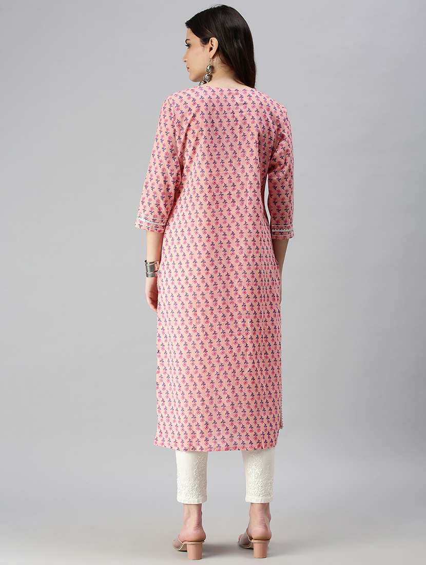 women's straight kurta - 18294641 - Standard Image - 2