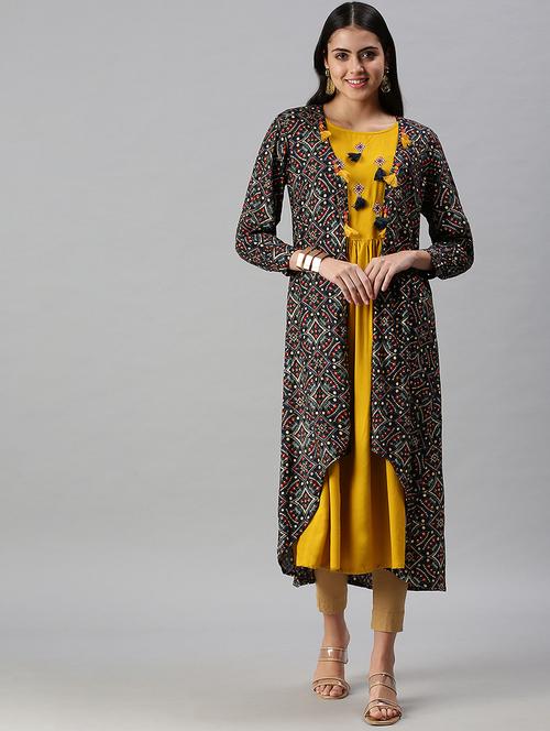 women's kurta with jacket kurta - 18294655 -  Standard Image - 0