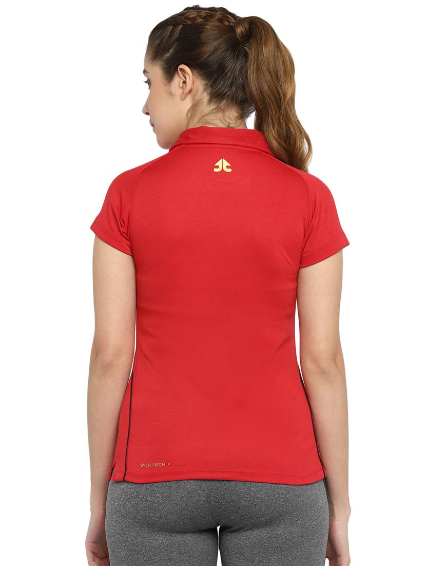 polo neck solid tee - 18295011 - Standard Image - 2