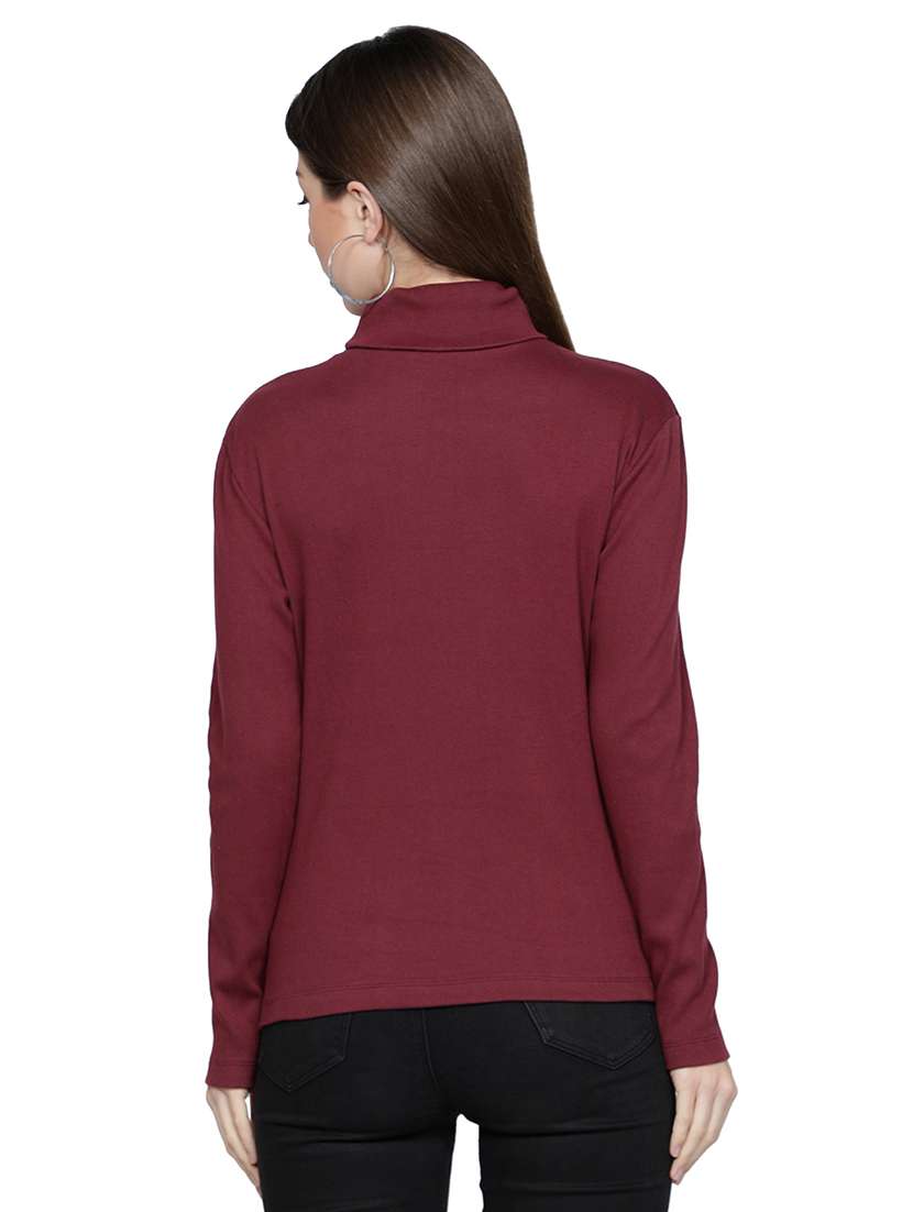 turtle neck solid top - 18295463 - Standard Image - 2