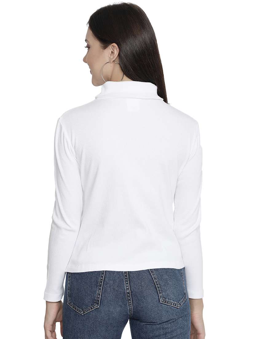 turtle neck solid top - 18296220 - Standard Image - 2