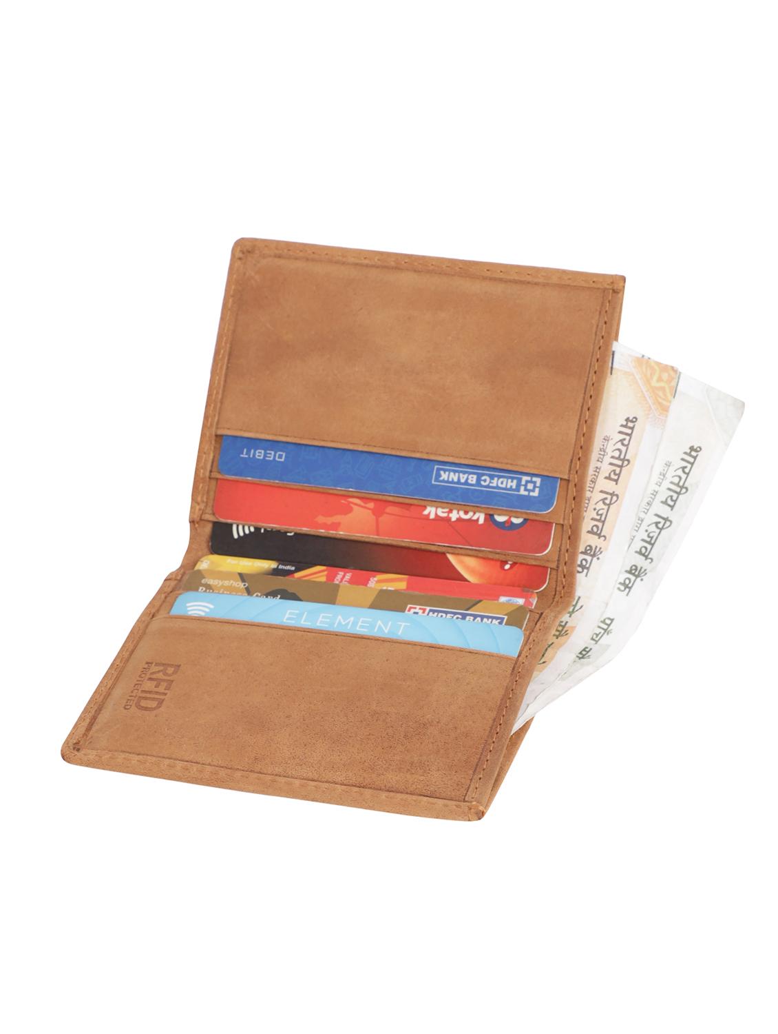 tan leather card holder for men - 18297418 - Standard Image - 2