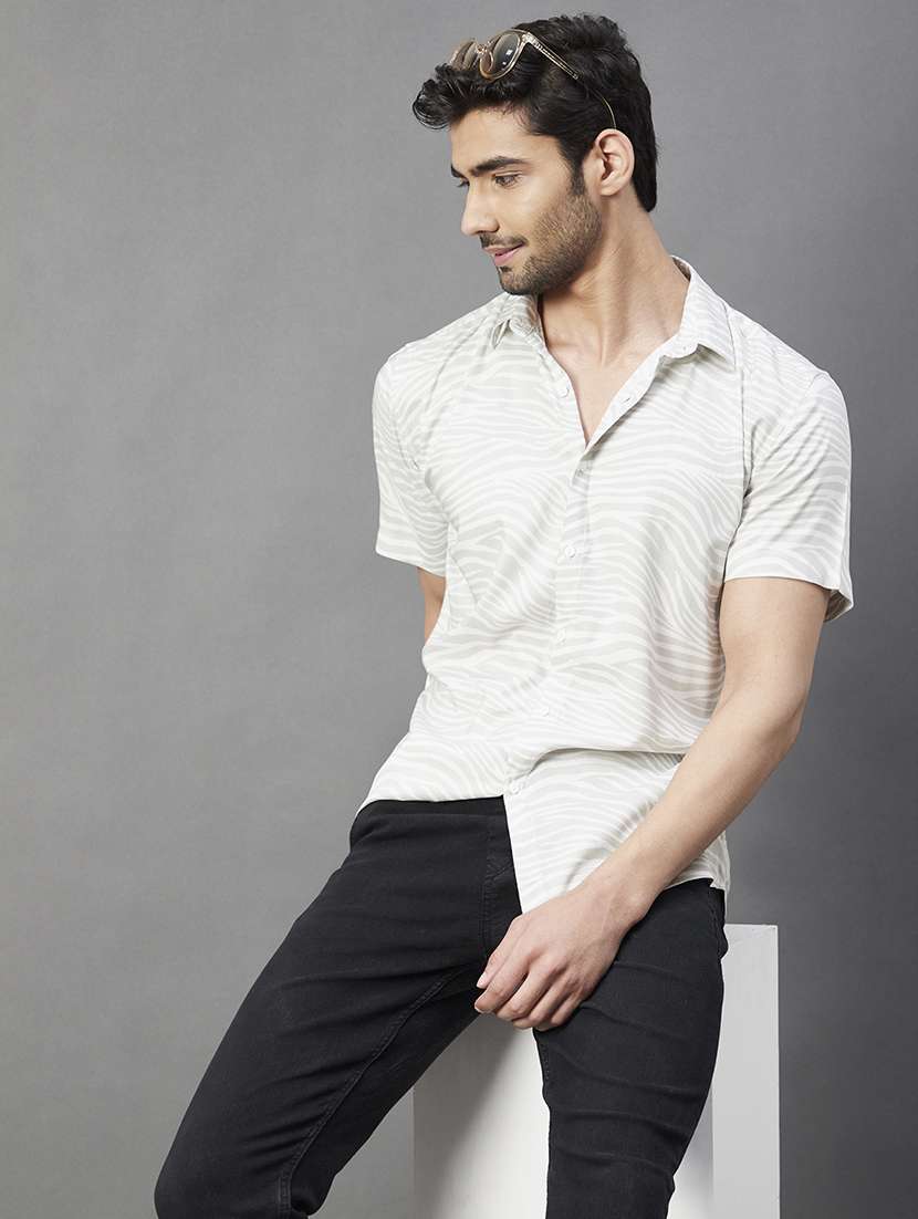 mens animal print casual shirt - 18297480 - Standard Image - 7