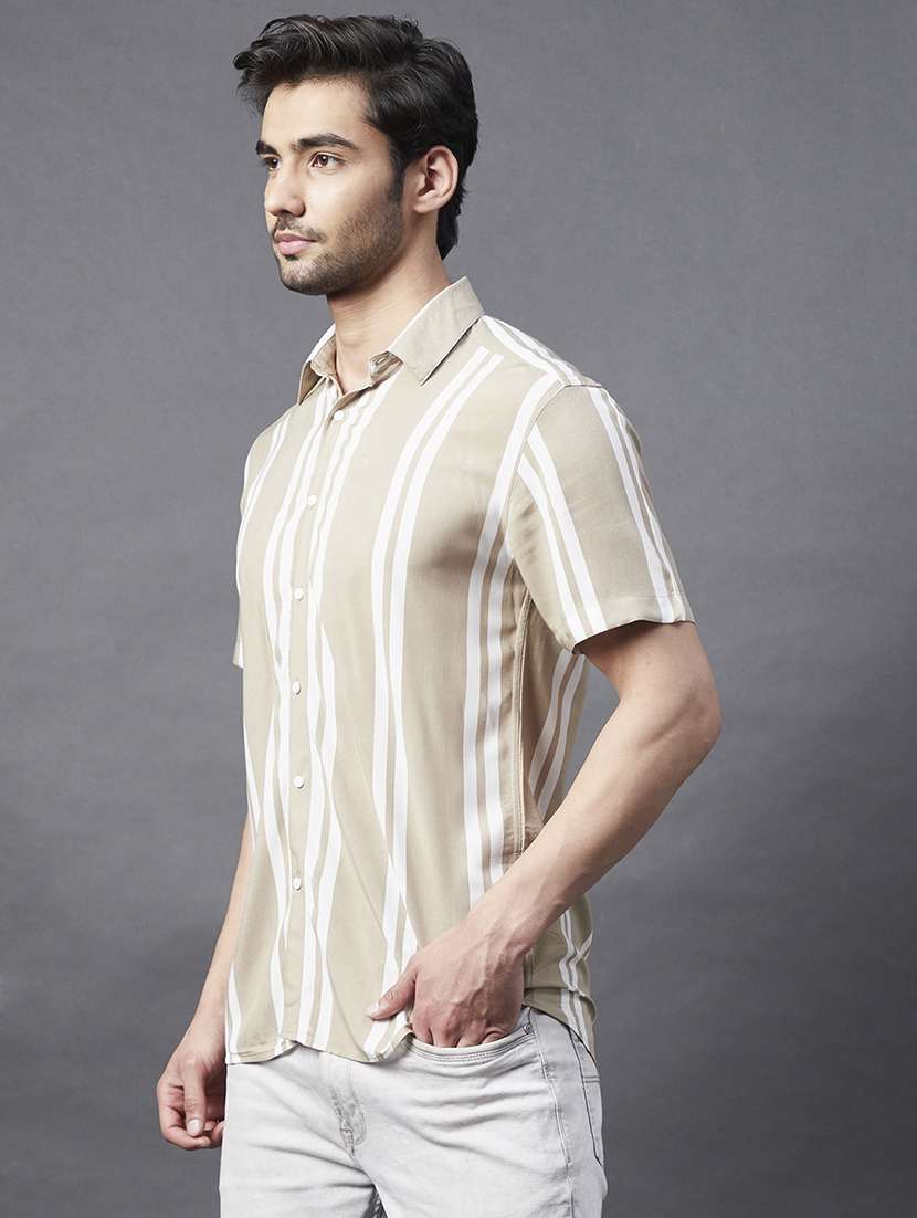 mens stripes casual shirt - 18297484 - Standard Image - 2