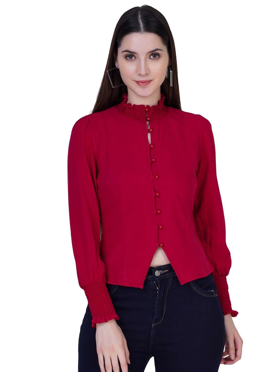 women's straight mock neck top - 18297518 -  Zoom Image - 0