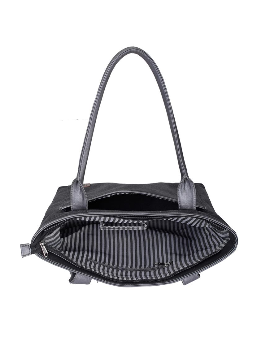 black solid regular handbag - 18297691 - Standard Image - 2