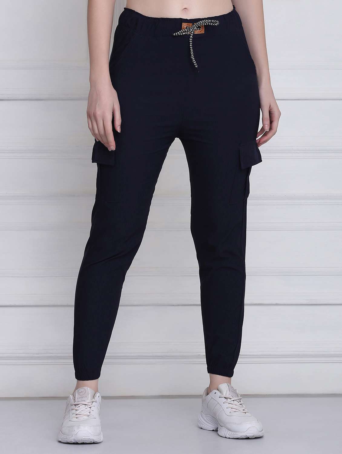 drawstring waist solid jogger