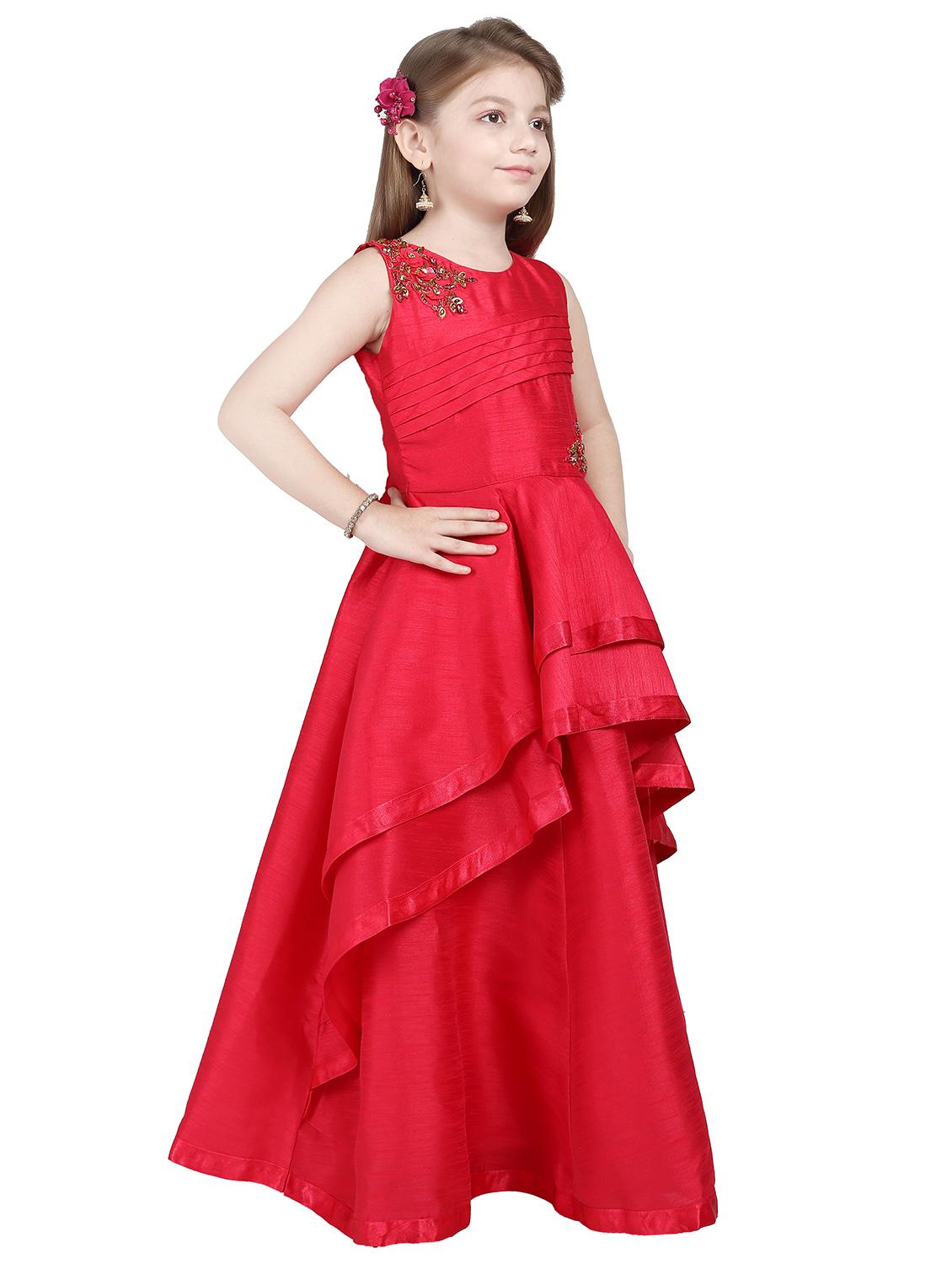 red silk blend party gown - 18298581 - Standard Image - 2