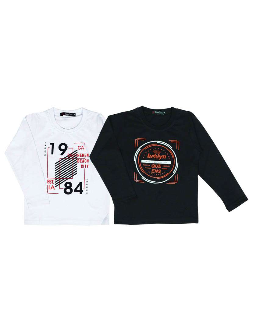 set of 2 pcs printed t-shirt