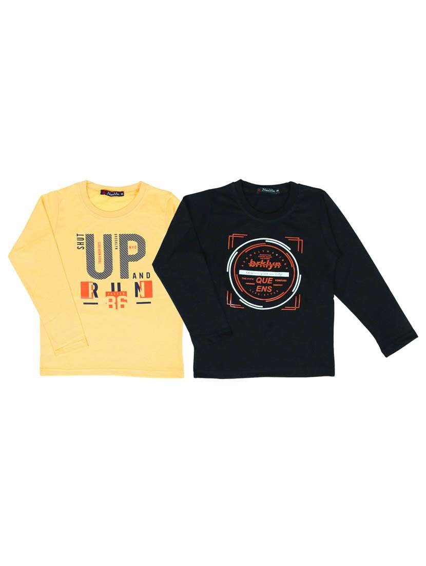 set of 2 pcs printed t-shirt
