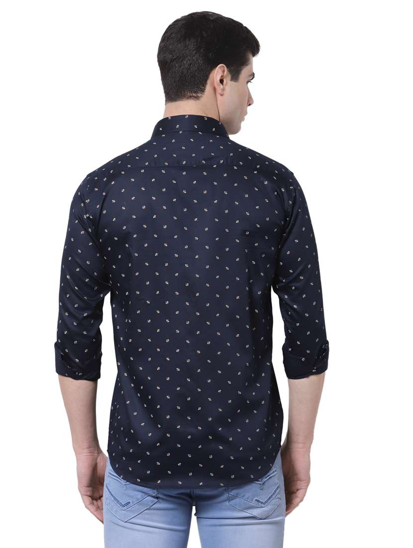 dark-blue printed casual shirt - 18299760 -  Standard Image - 2