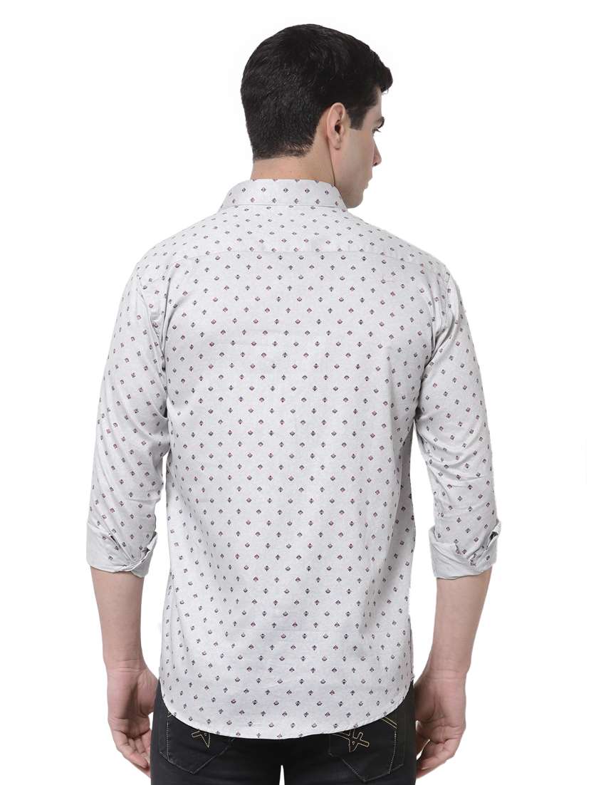 grey printed casual shirt - 18299766 -  Standard Image - 2