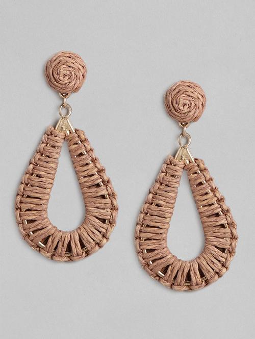 brown metal drop earring - 18299792 - Standard Image - 0