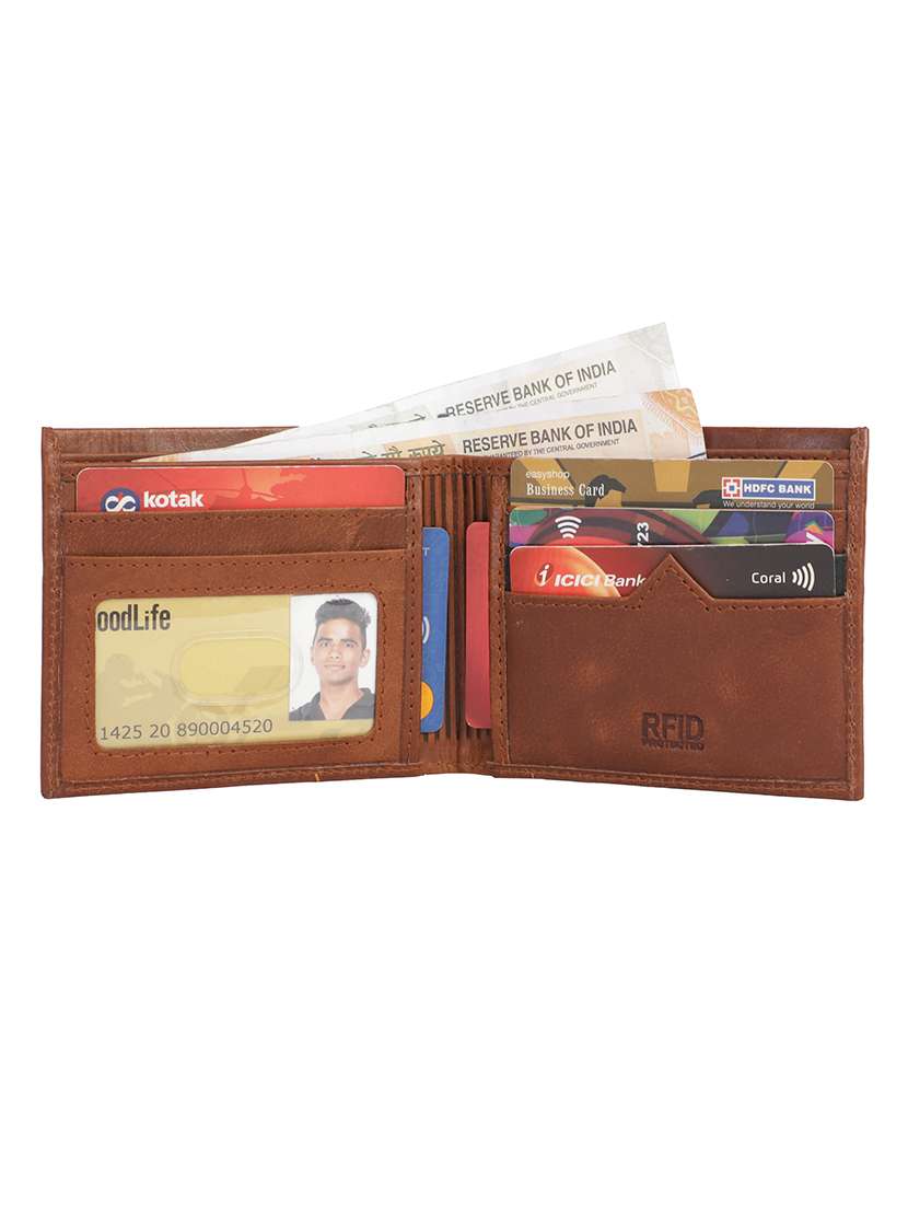 men brown genuine leather wallet , low price wallet , 100% genuine leather wallet  - 18300180 -  Standard Image - 2