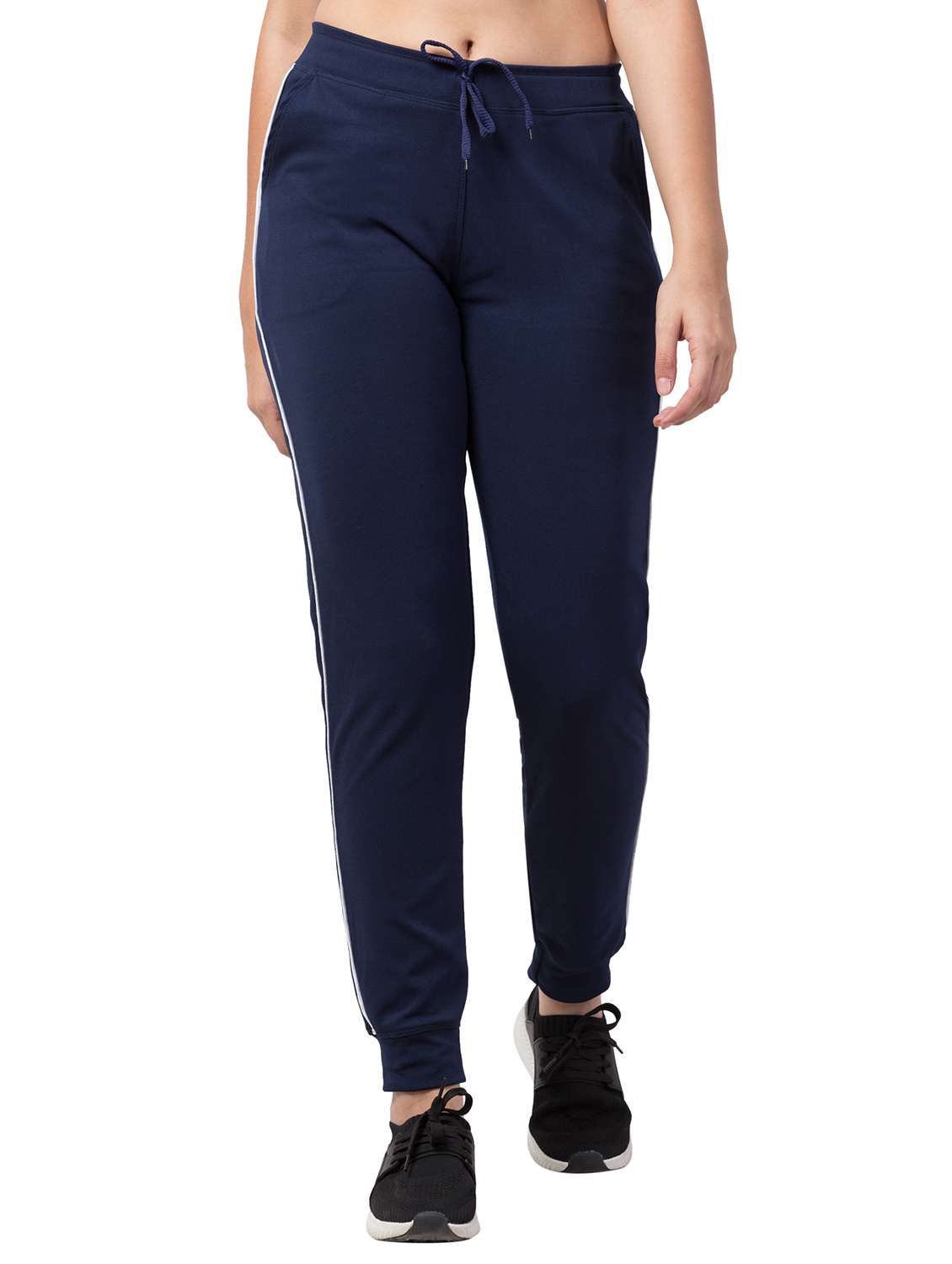 drawstring waist solid track pant