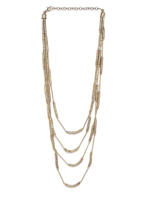 gold metal necklace - 18300562 - Standard Image - 0