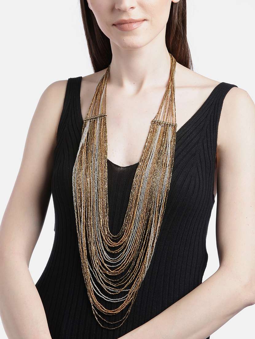 gold metal necklace - 18300582 -  Standard Image - 2