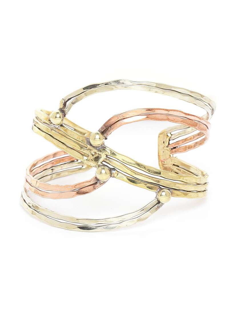 multi colored brass cuffs bracelet