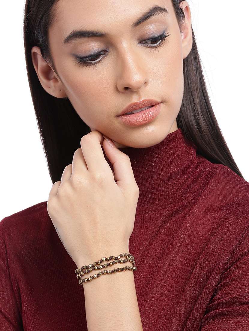brown metal links bracelet - 18300628 -  Standard Image - 2