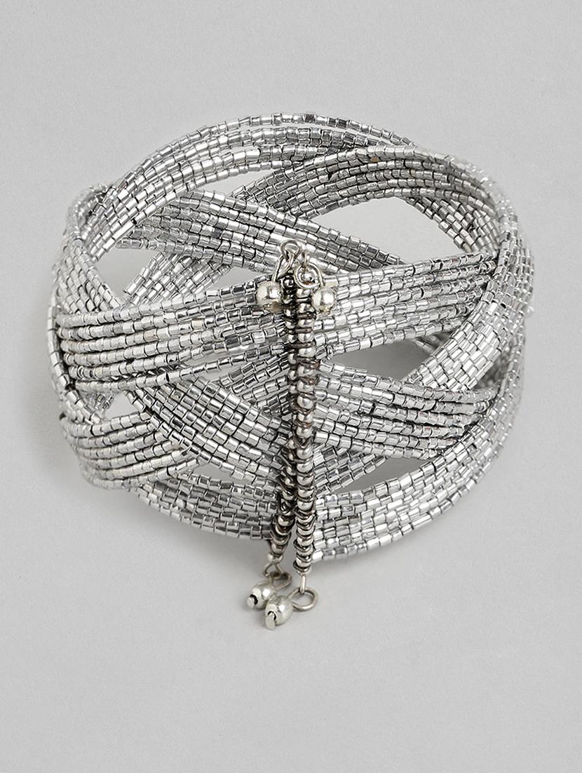 silver metal cuffs bracelet - 18300639 - Zoom Image - 0