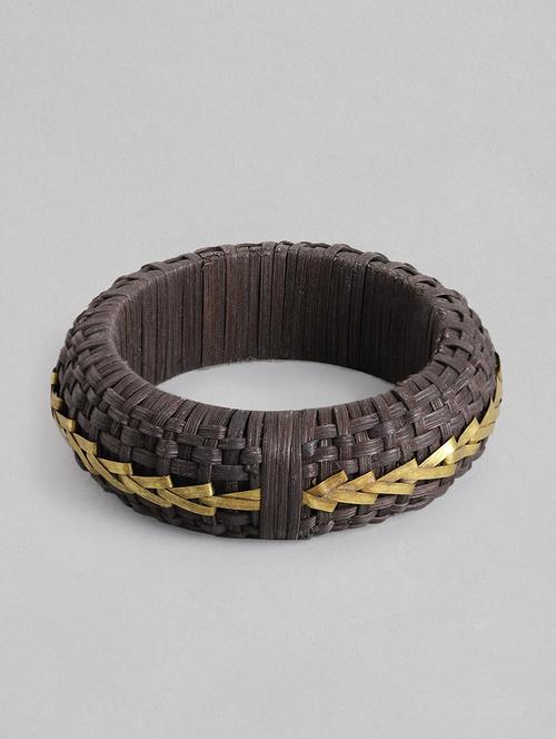 black wood bangle bracelet - 18300642 - Standard Image - 0