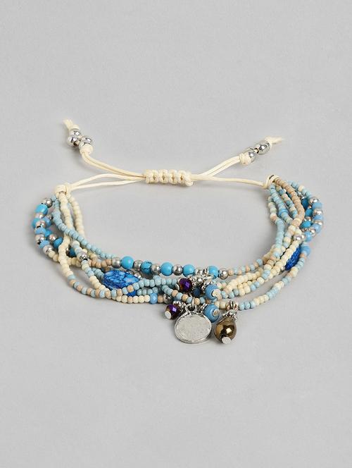 blue metal links bracelet - 18300643 - Standard Image - 0