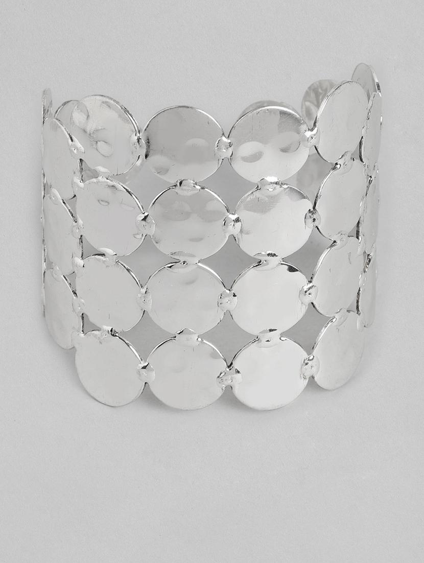 silver metal cuffs bracelet - 18300644 - Zoom Image - 0