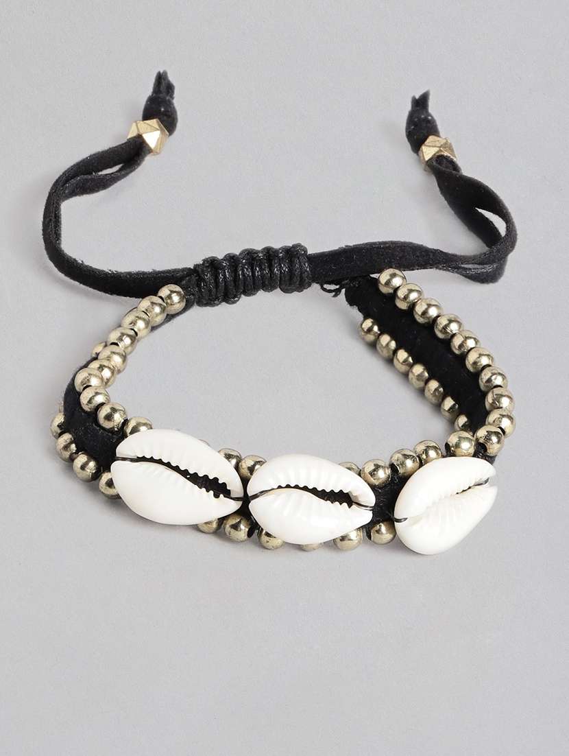 black cotton links bracelet