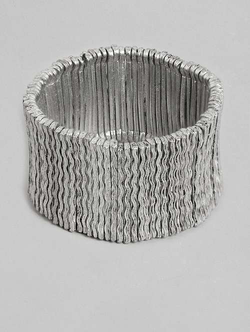 silver metal bangle  bracelet - 18300686 -  Standard Image - 0
