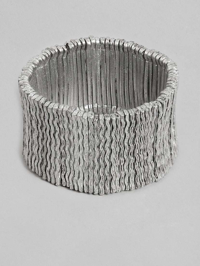 silver metal bangle  bracelet