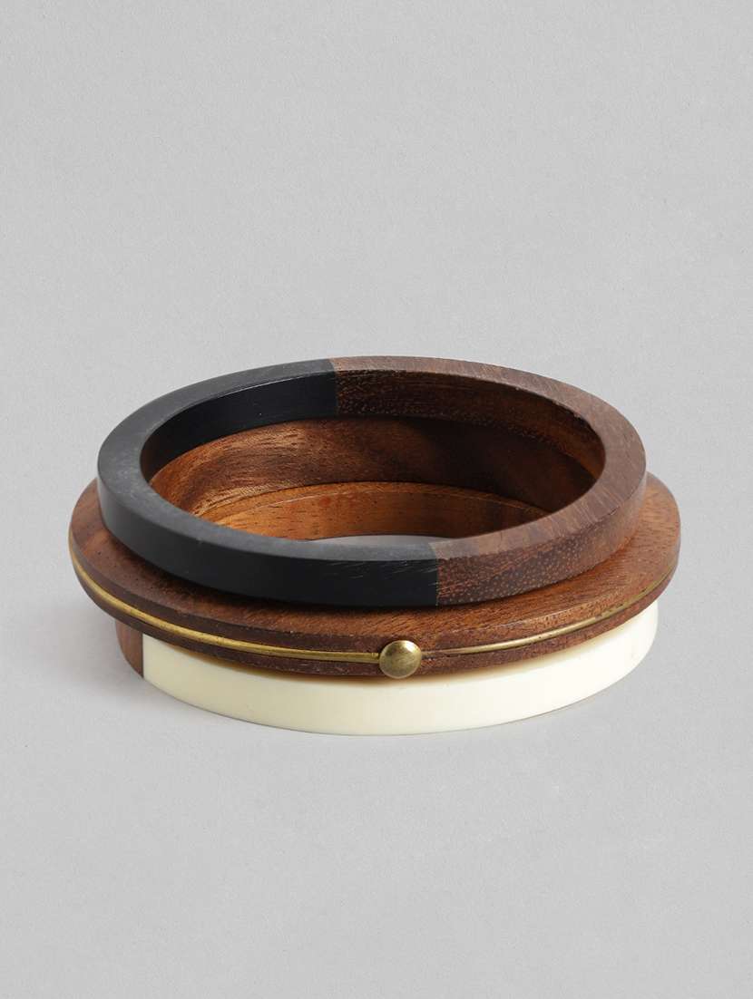 brown wood bangle  bracelet