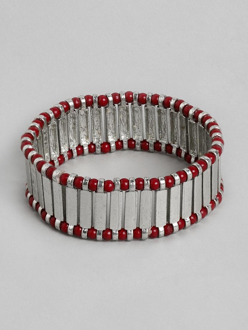 silver metal bangle bracelet - 18300689 - Zoom Image - 0
