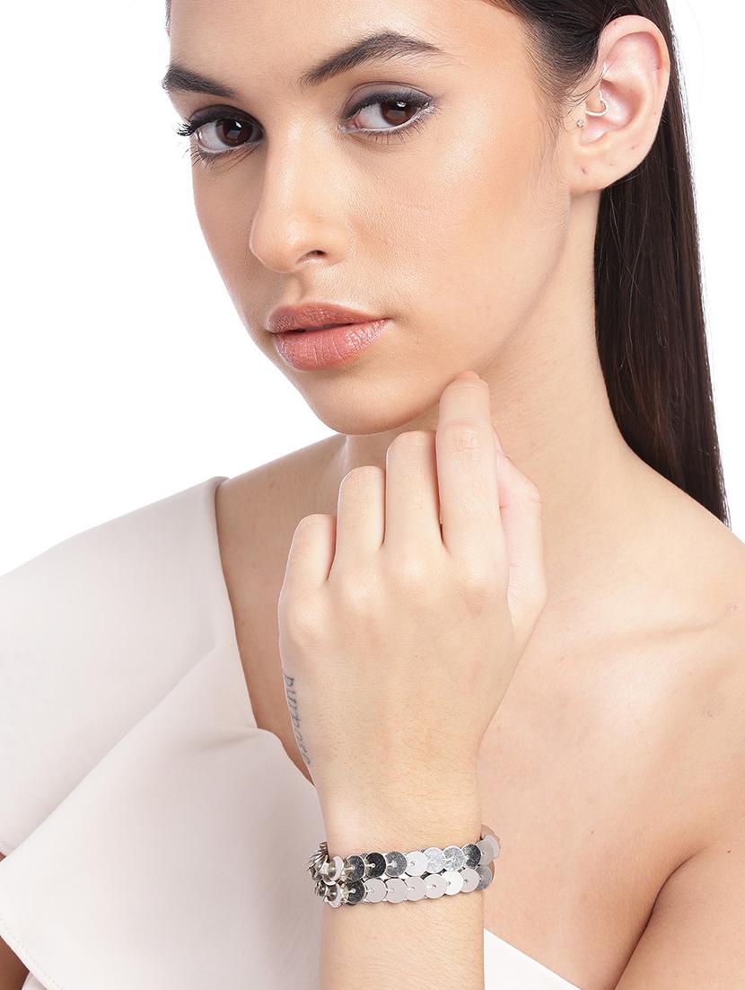 silver metal links bracelet - 18300696 - Standard Image - 2