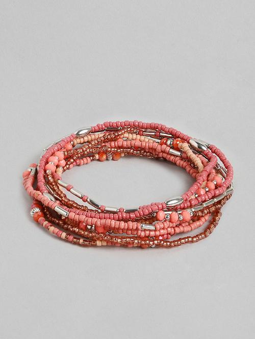 pink metal bangle bracelet - 18300700 - Standard Image - 0
