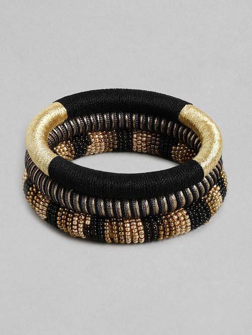 black wood bangle bracelet - 18300703 - Standard Image - 0
